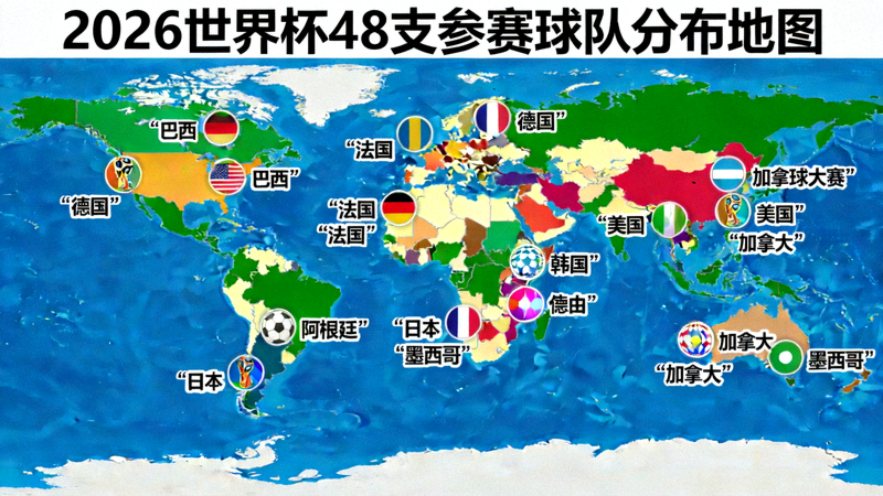 2026世界杯48支参赛球队分布地图